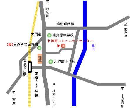 北押原コミュニティセンター案内図の画像