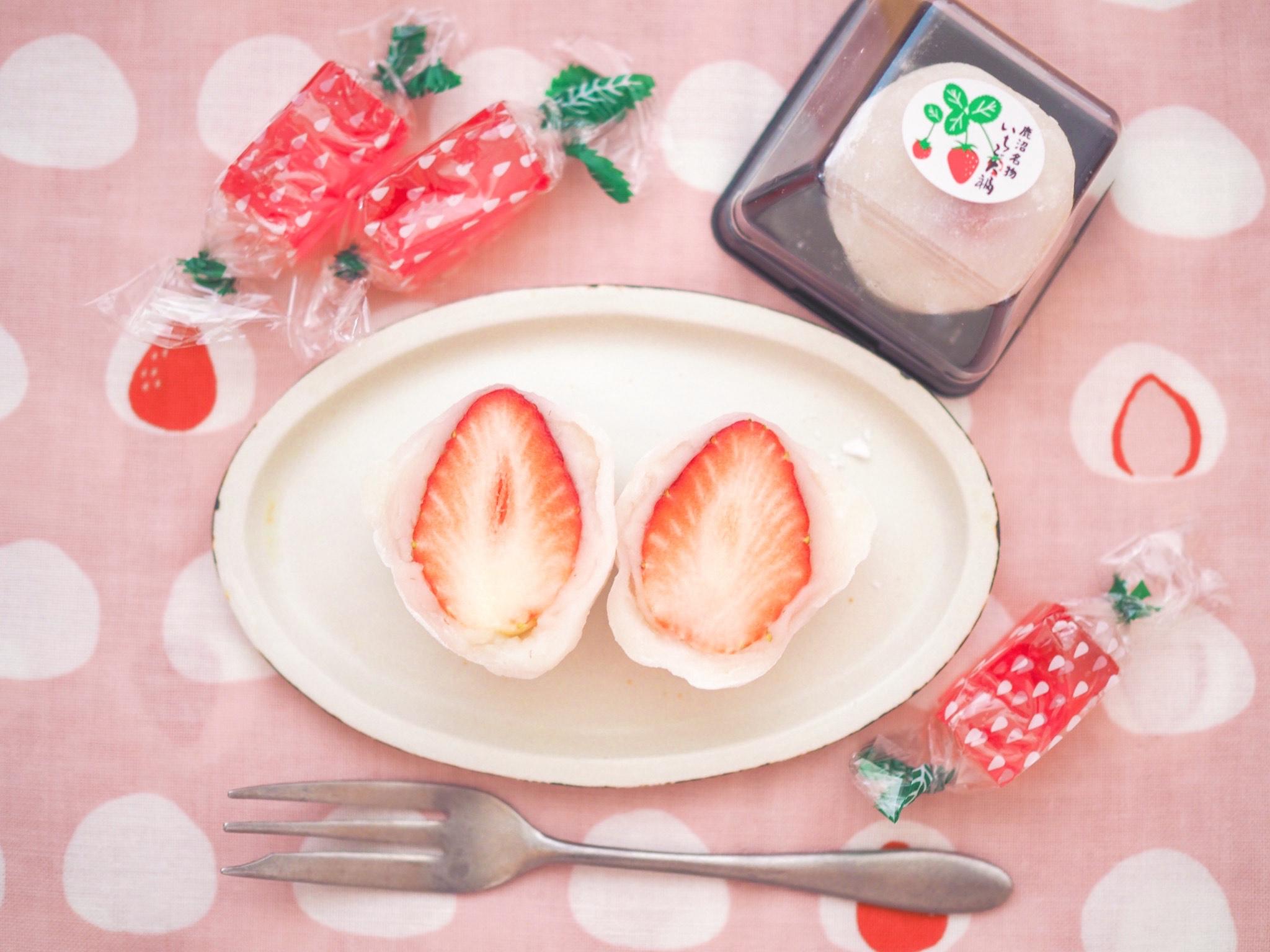 いちご大福といちごのゼリー いちご大福といちごのゼリー