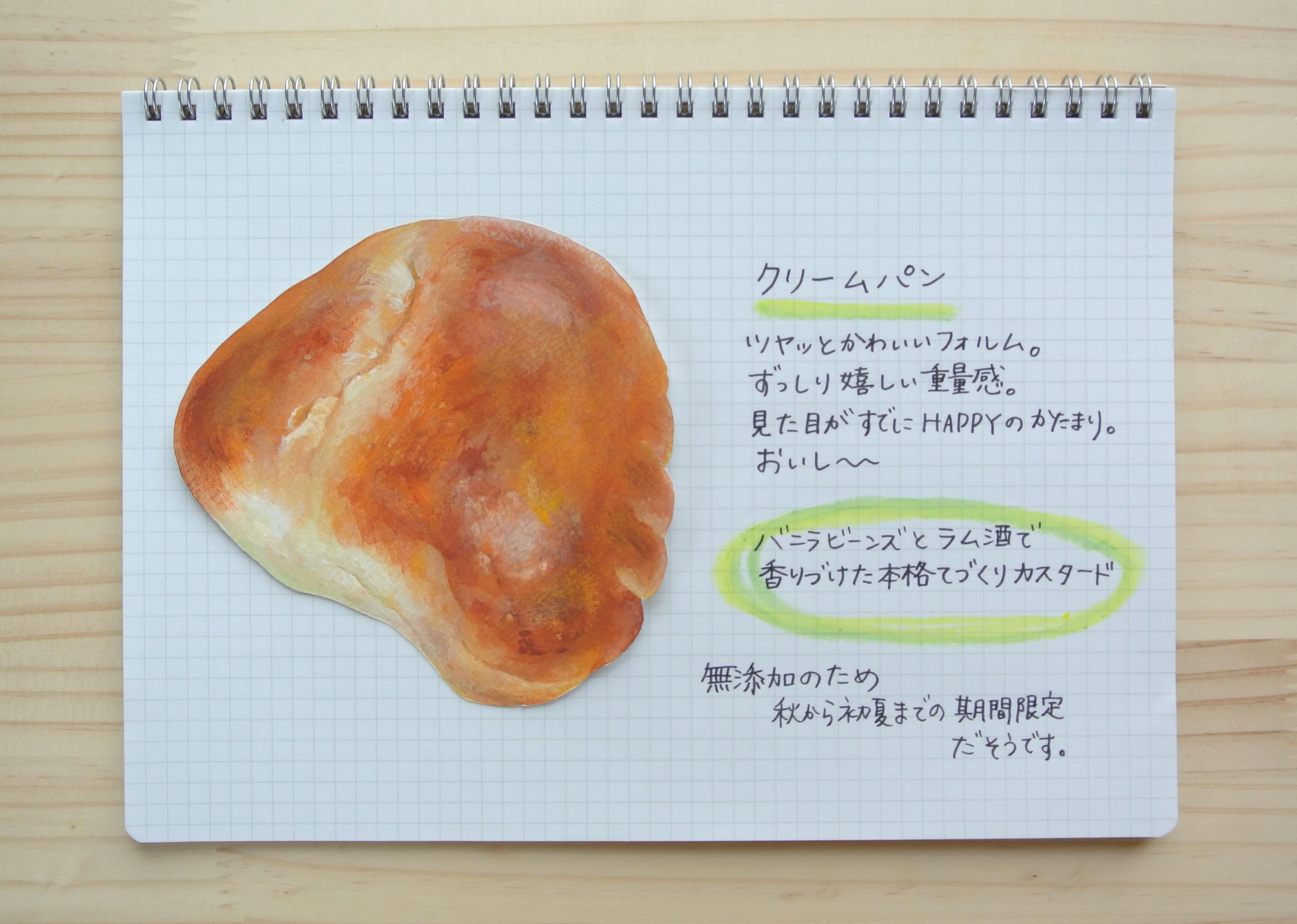 クリームパンの絵 クリームパンの絵