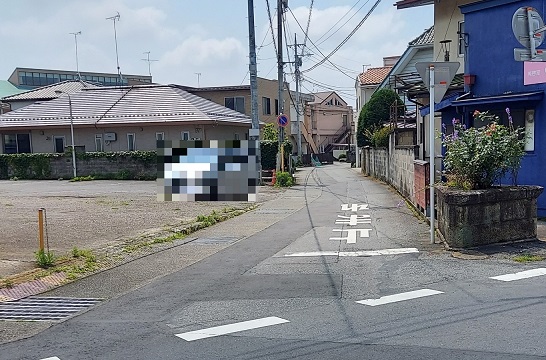 文化堂書店横を南下 文化堂書店横を南下
