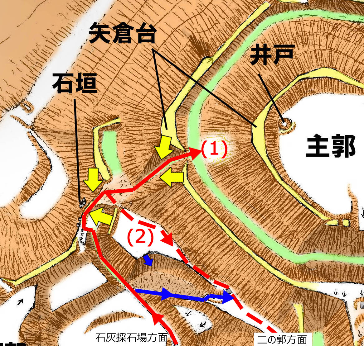 図(4)－登城路