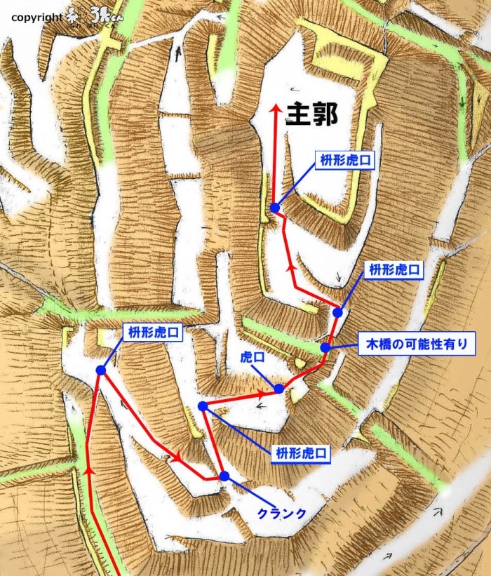 図2－山麓の城の登城路