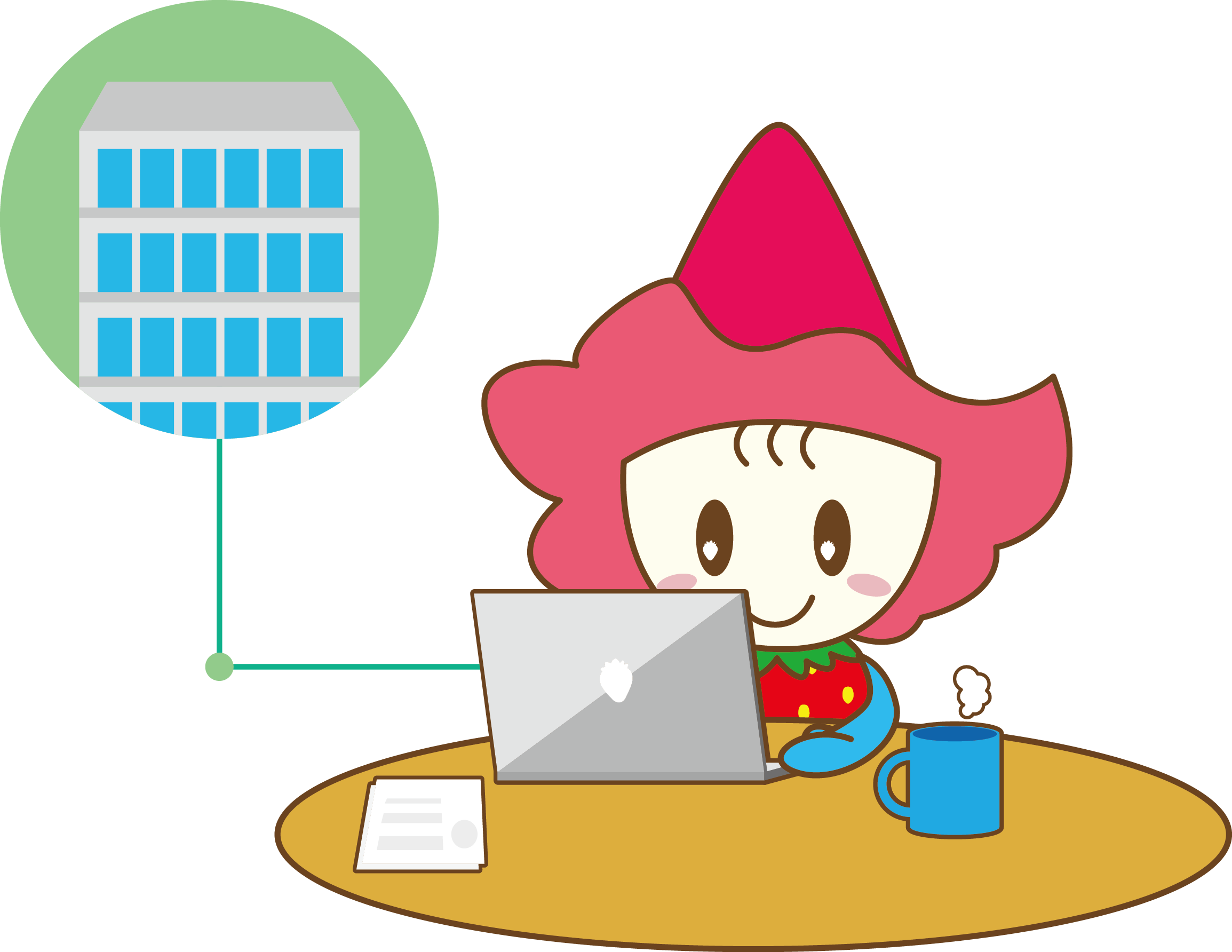 23 ベリーちゃん_テレワーク