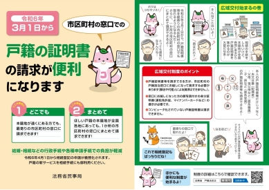 戸籍証明書の請求が便利になります