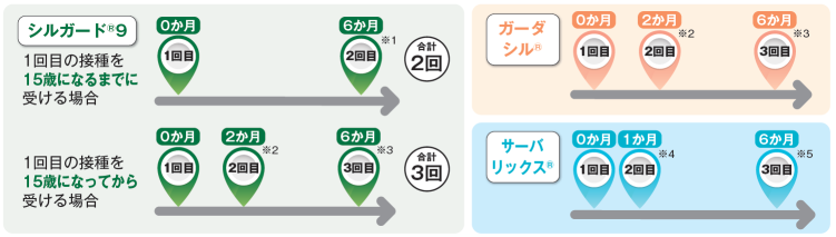 HPVワクチン接種スケジュール