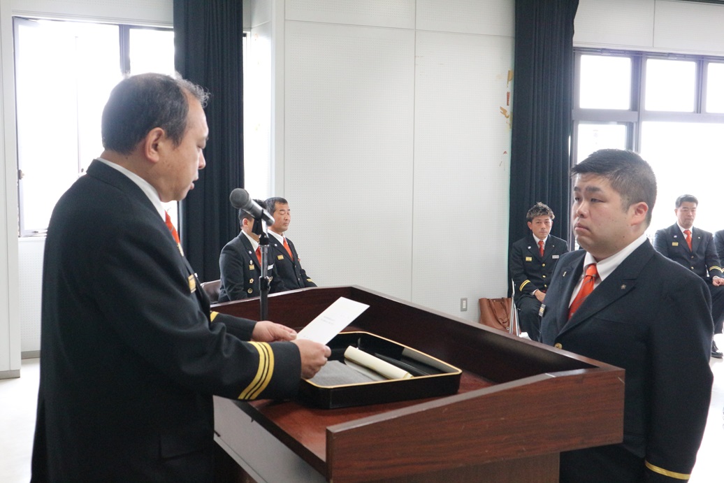 辞令交付式写真