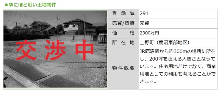 No.291上野町交渉中