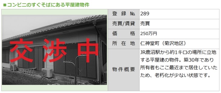 No.289仁神堂町交渉中 No.289仁神堂町交渉中