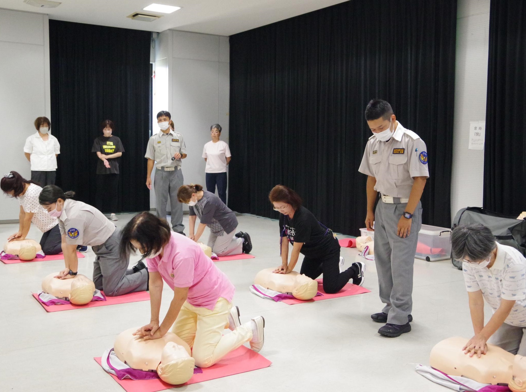 普通救命講習1の受講の様子